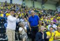Wybitny polski piłkarz, mistrz olimpijski Włodzimierz Lubański na meczu w Hali Legionów