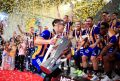 Piłkarze ręczni Industrii Kielce w Hali Legionów i na Rynku fetowali zdobycie mistrzostwa Polski